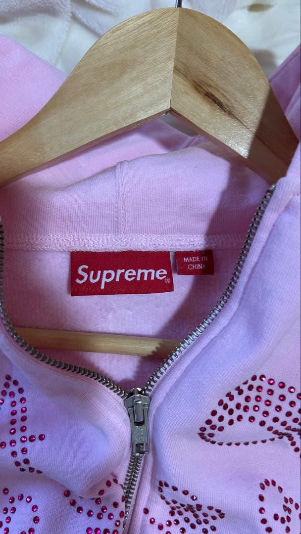 Supreme ラインストーンパーカー M