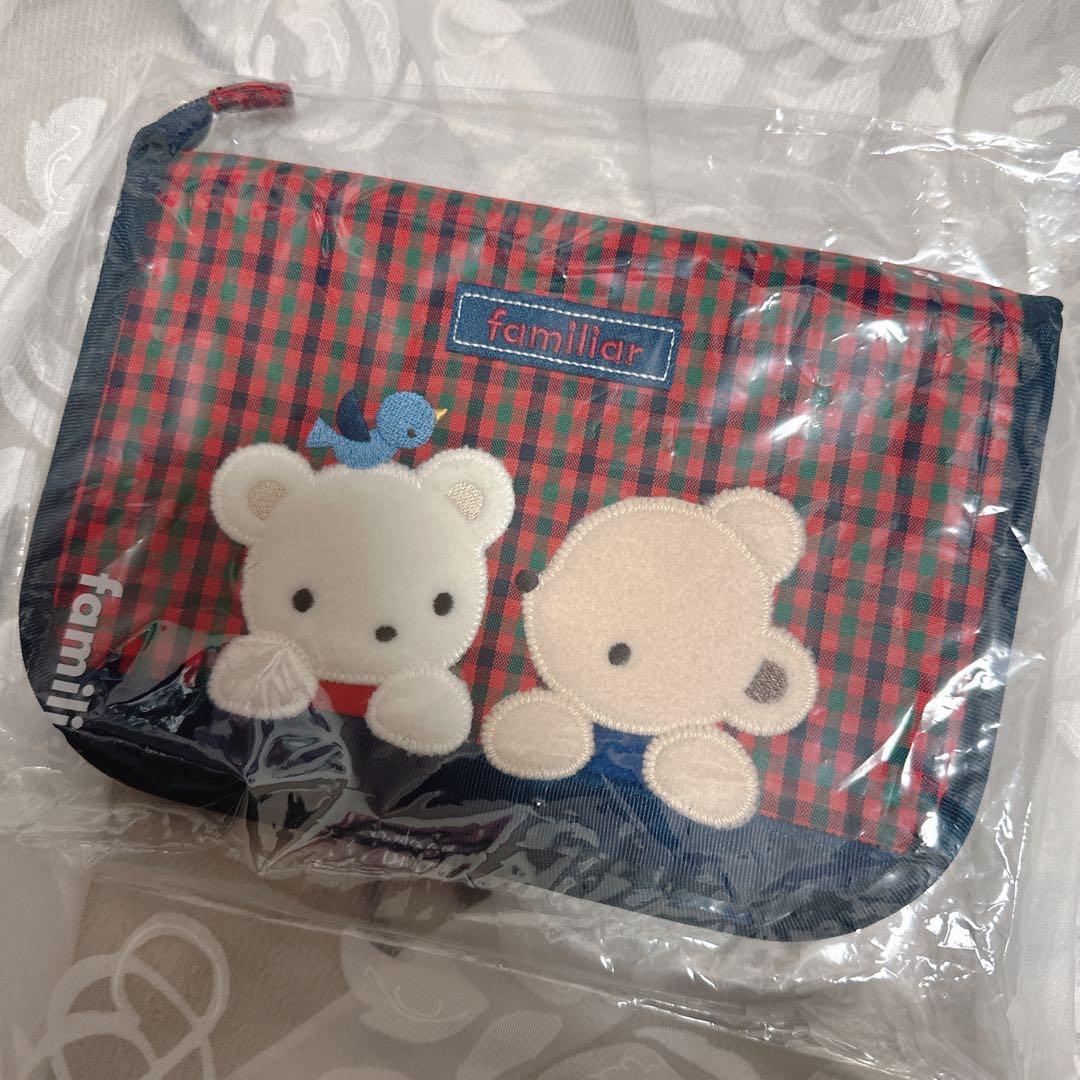 ファミリア 母子手帳ケース 赤系ファミリアチェック 001 新品タグ付き