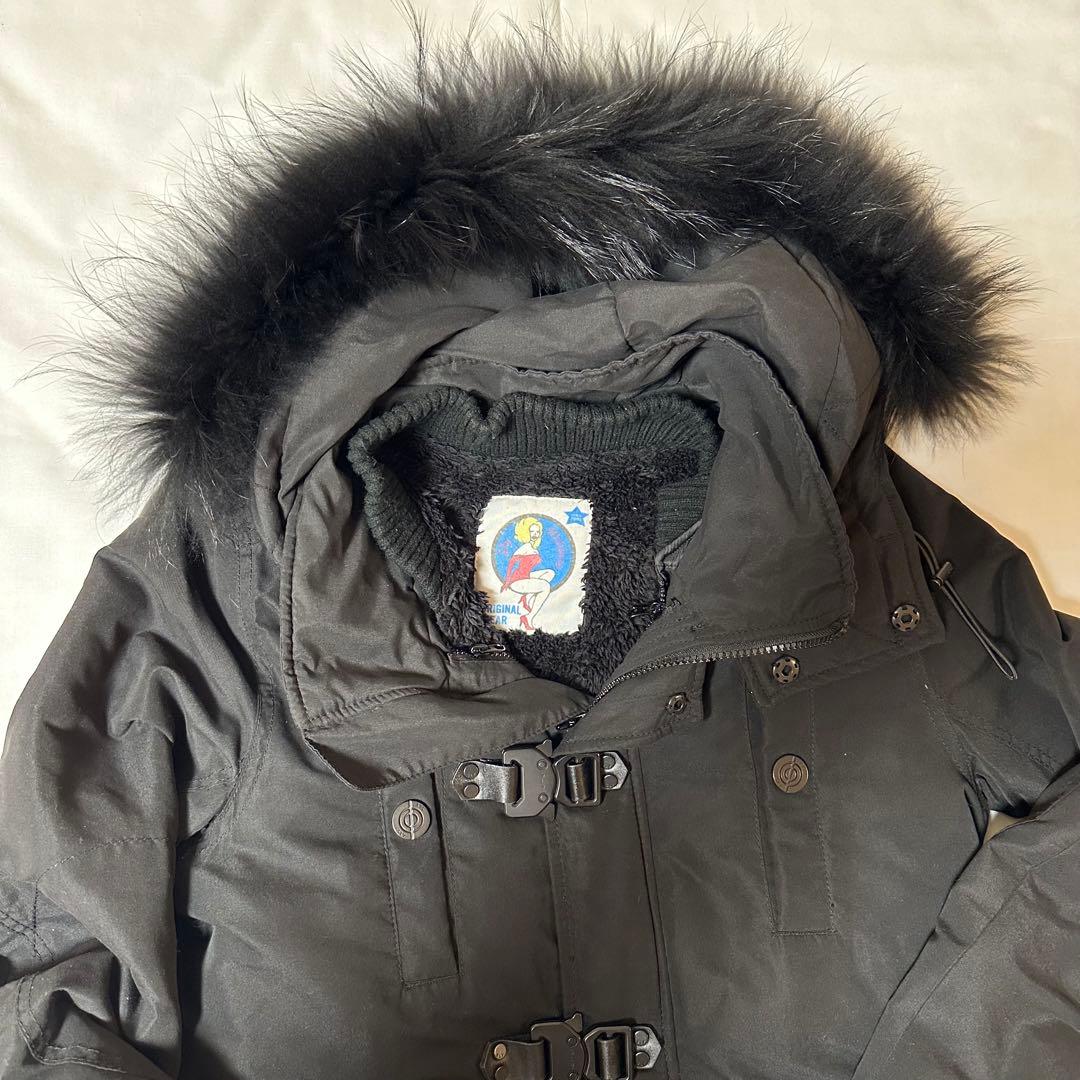 y2k SLY N3B ダウン ボアライナー　ラクーンファー　モッズコート