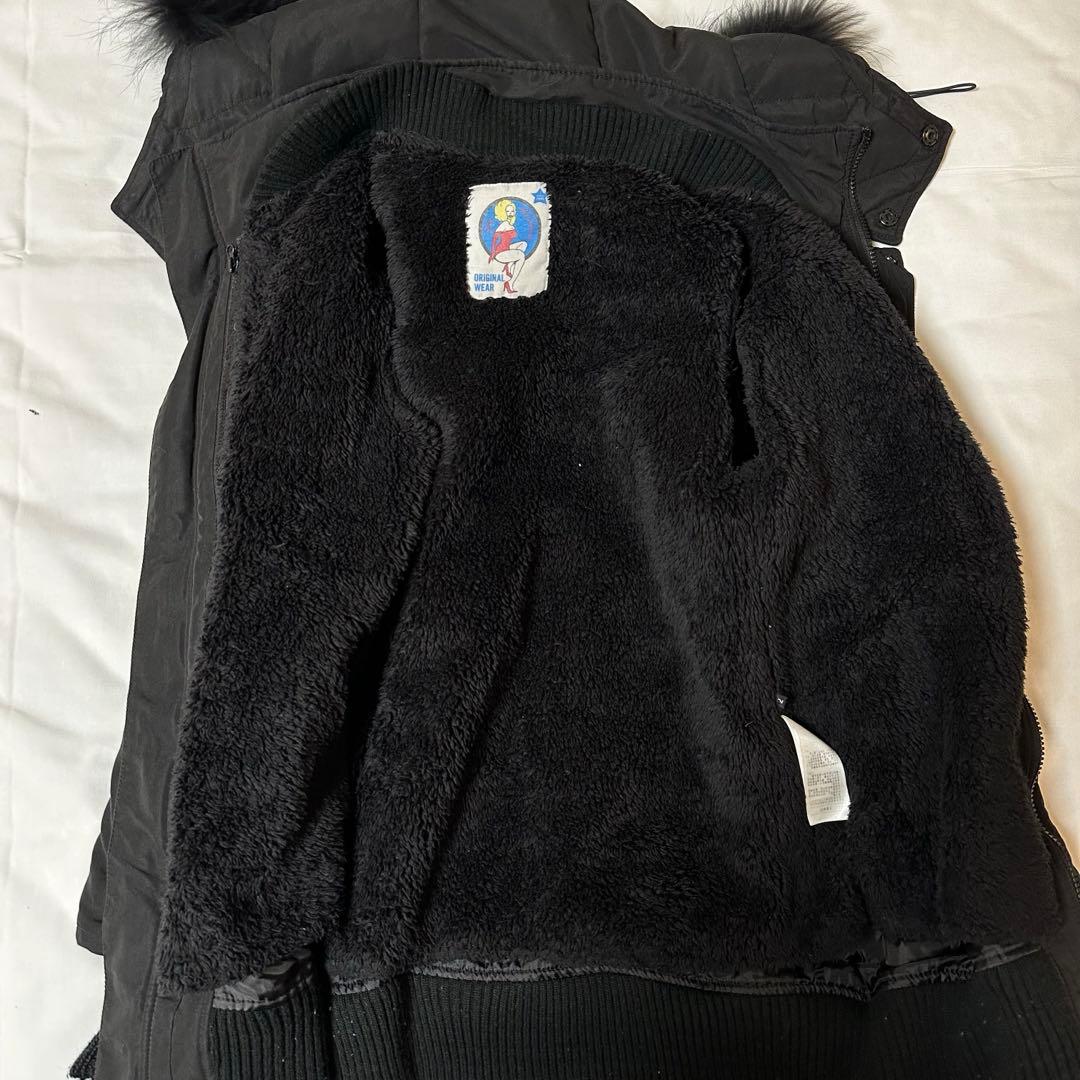 y2k SLY N3B ダウン ボアライナー　ラクーンファー　モッズコート