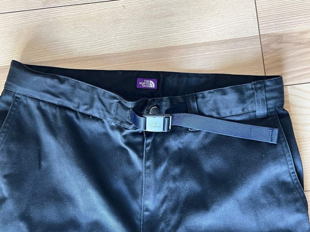 PURPLE LABELストレッチツイルワイドテーパードパンツ