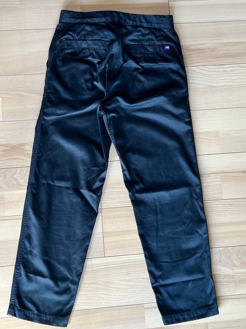 PURPLE LABELストレッチツイルワイドテーパードパンツ