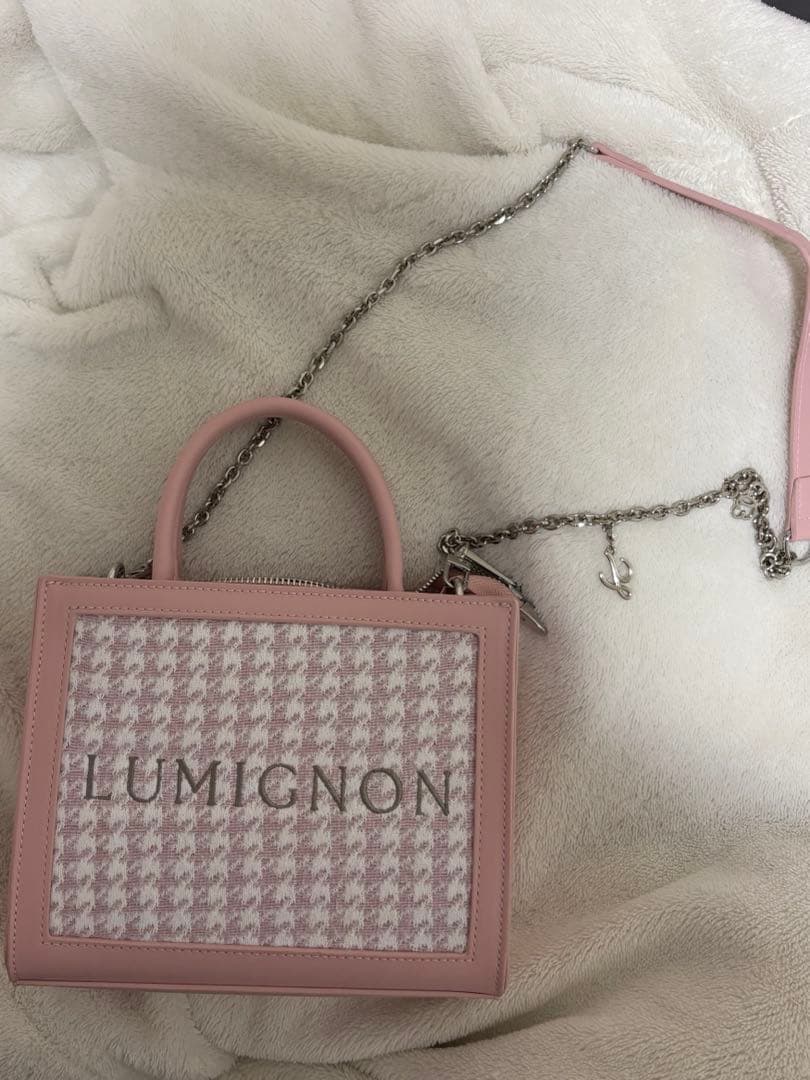 バッグ Lumignon houndstooth 2way bag (pink)