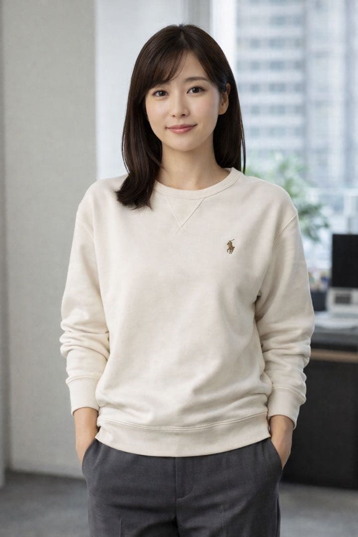 Polo Ralph Lauren ベージュ トレーナー M(オーバーサイズ)