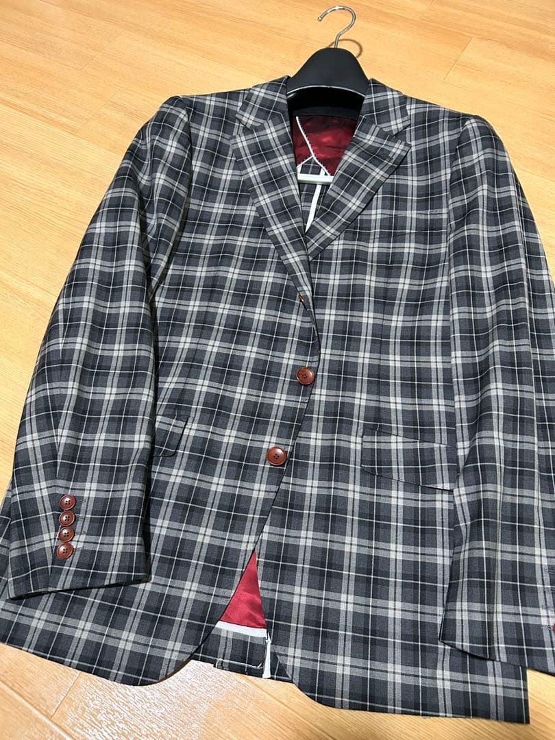 未使用　アルジルベルト　サキソニーフランネルウール　スーツ　50