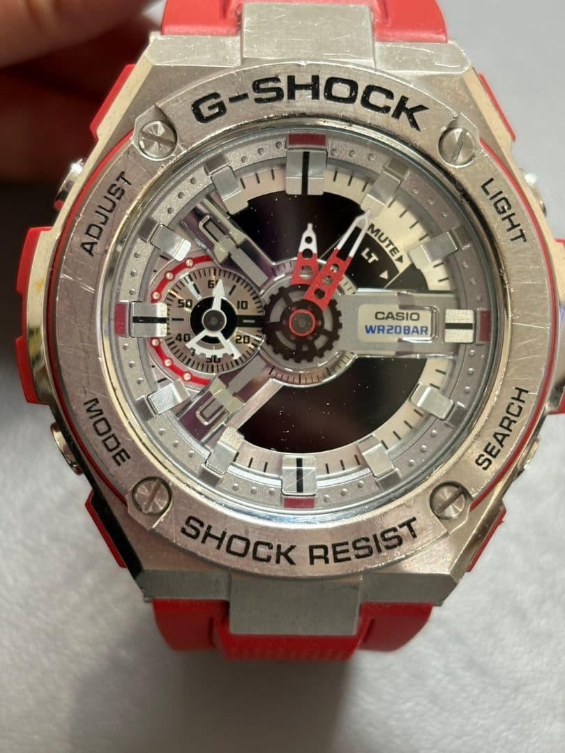 G-SHOCK CASIO GST-410 赤ラバー