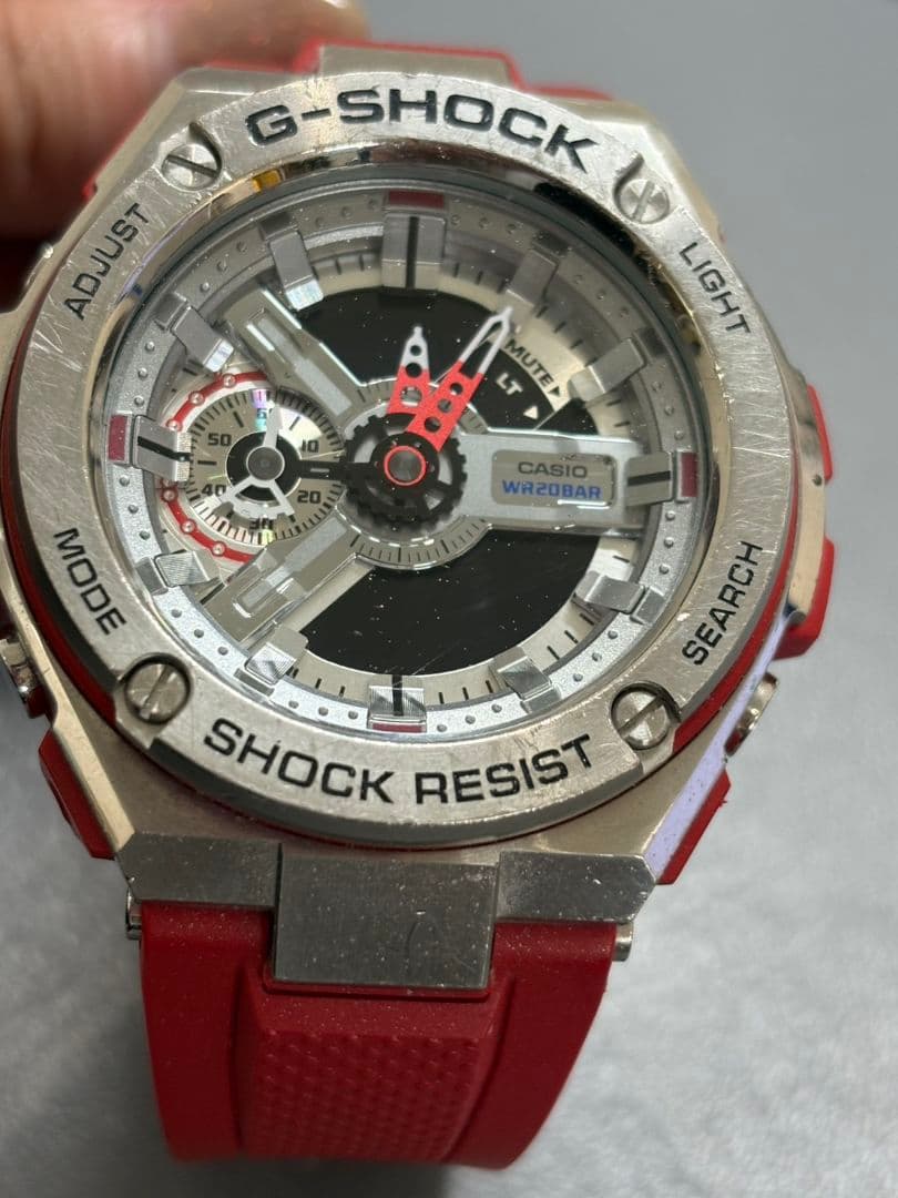 G-SHOCK CASIO GST-410 赤ラバー