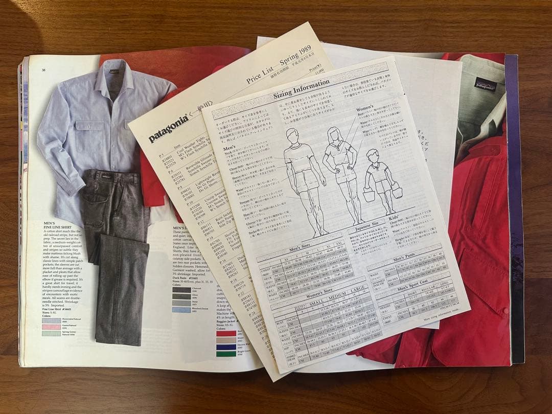 や*ん様 patagonia パタゴニア カタログ 1989spring &fa