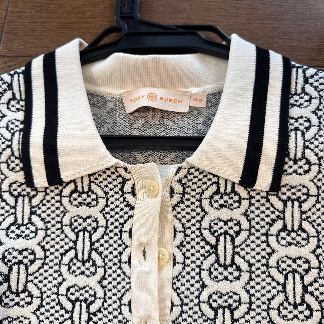 Tory Burch ポロドレス 白/黒 トリーバーチ