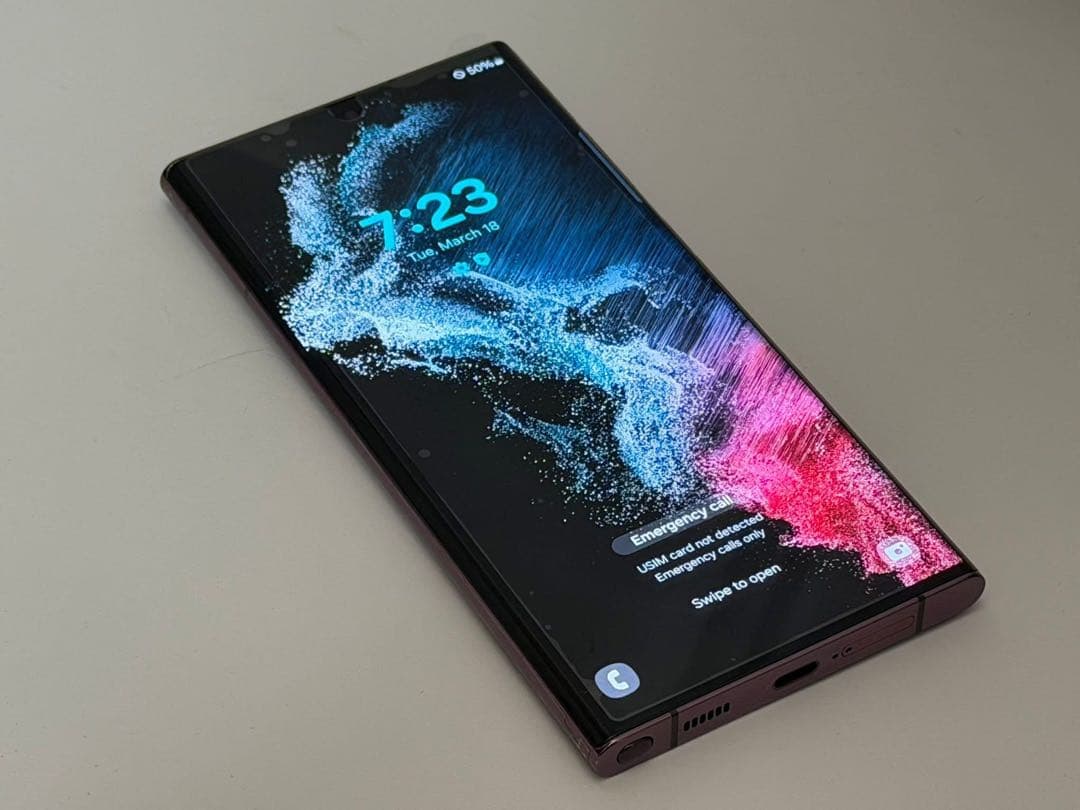 スマートフォン本体 Galaxy S22 Ultra 256 Burgundy SIM Free-