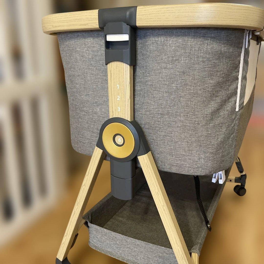 HZDMJ ベビーベッド　かや付、取説、ケース付き