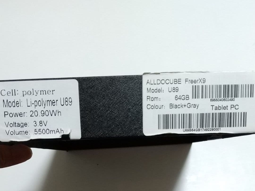 美品 ALLDOCUBE FREER X9 Li-polymer U89