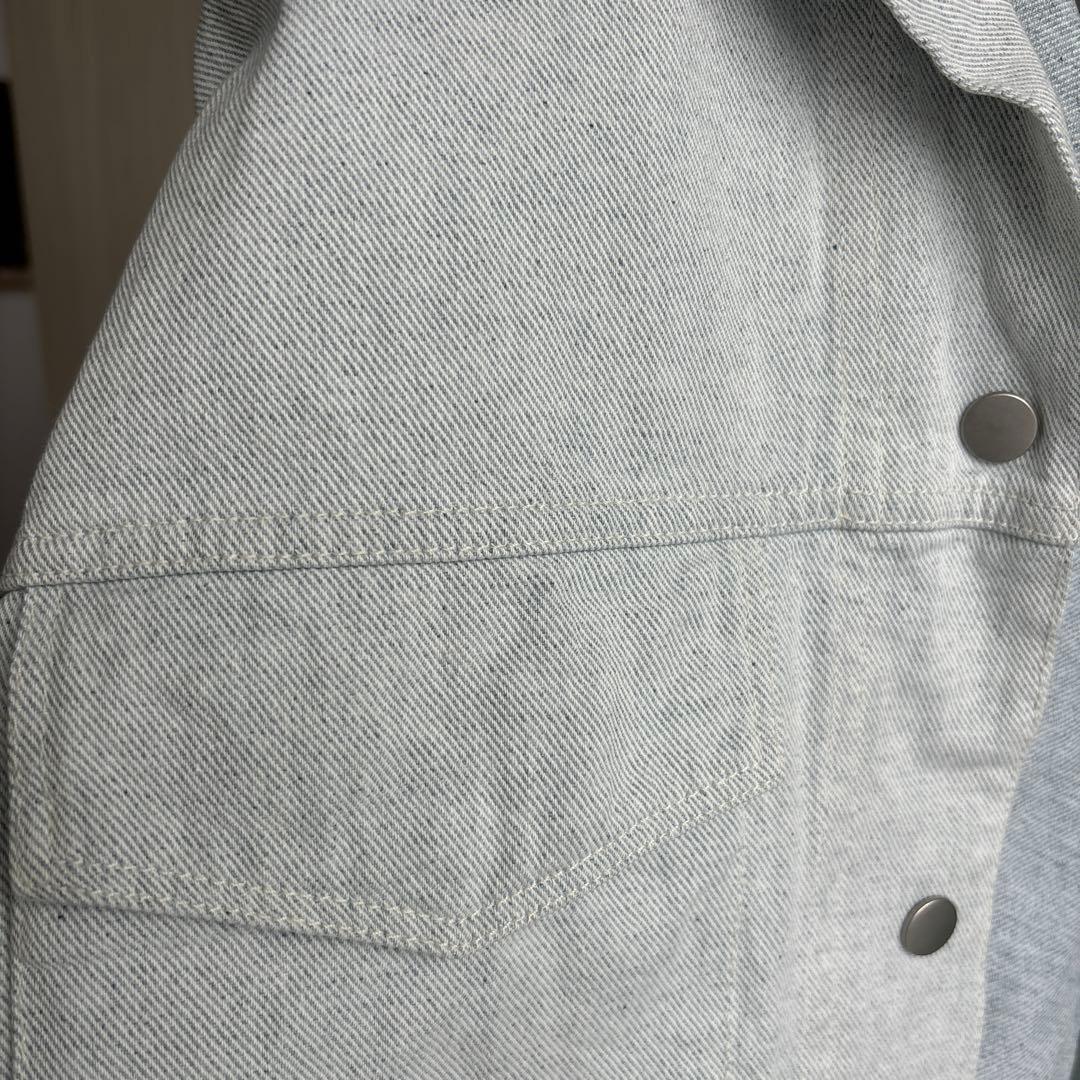 FRAMeWORK ライトグレー クロップドデニムジャケット