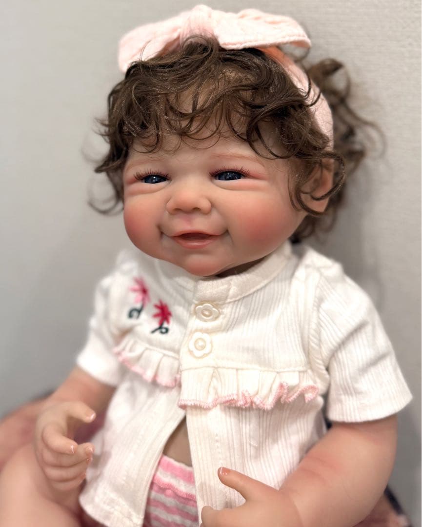 ★新品★リボーンドール フルボディー 天使の笑顔のベビーちゃん❷45cm 女の子