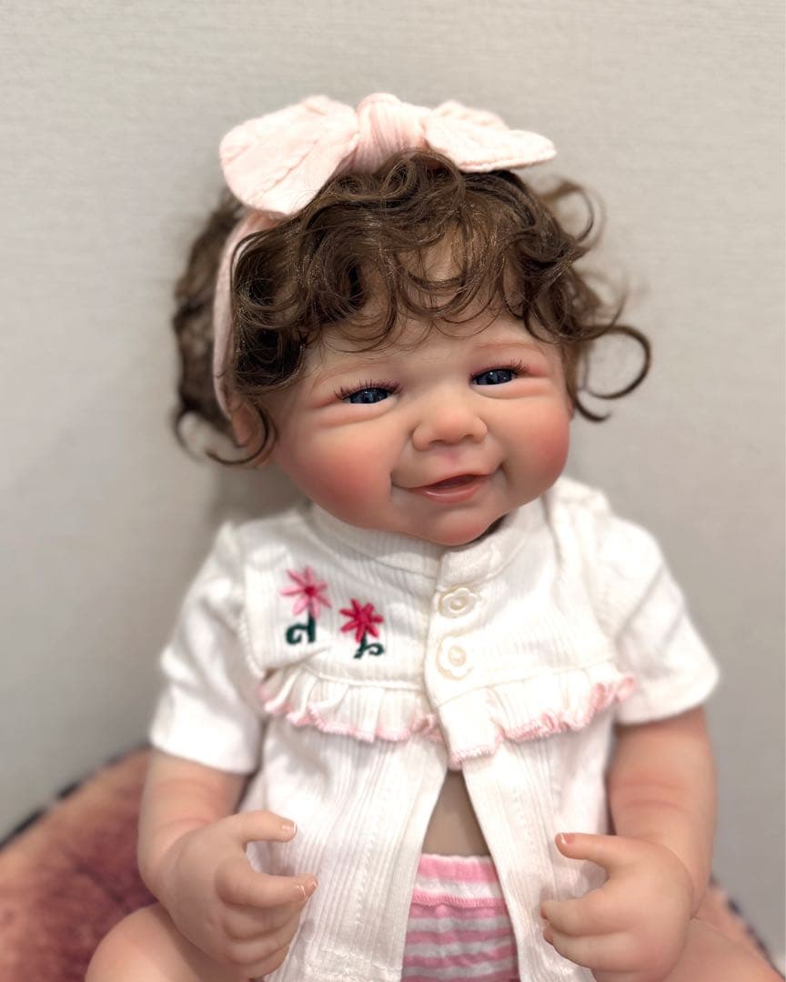 ★新品★リボーンドール フルボディー 天使の笑顔のベビーちゃん❷45cm 女の子