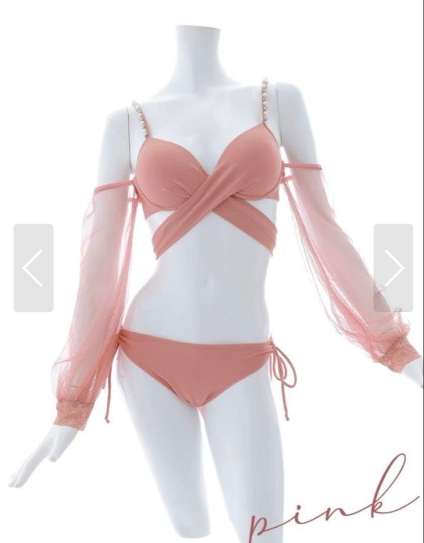 sugar 水着　ふんわりシアー長袖ビキニ 2点セット