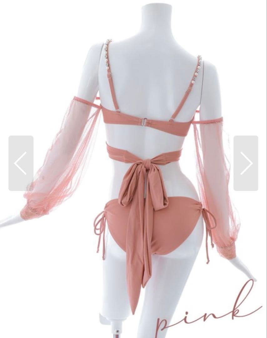 sugar 水着　ふんわりシアー長袖ビキニ 2点セット