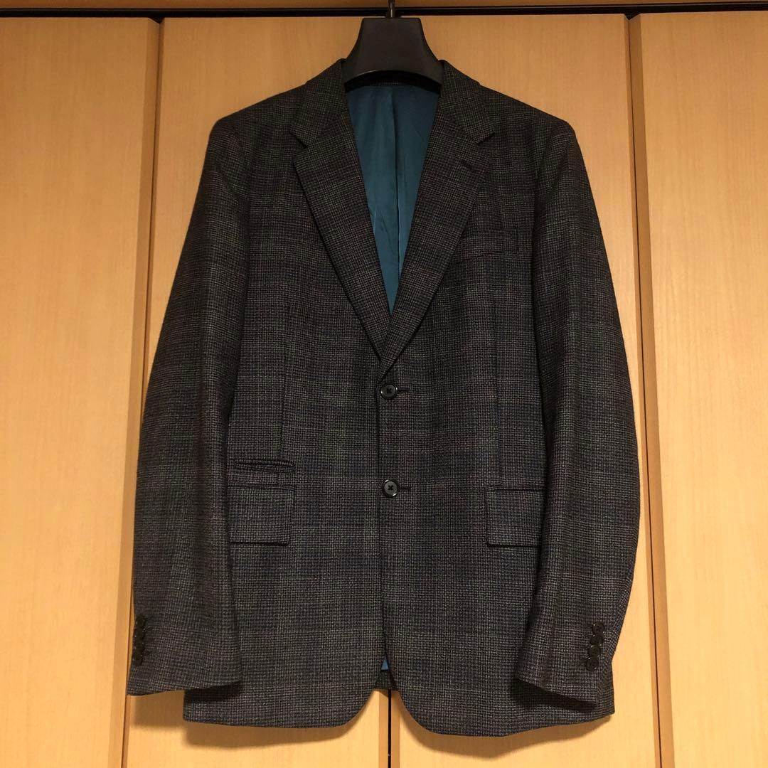 ポール・スミス チェック柄 テーラードジャケット グレー系