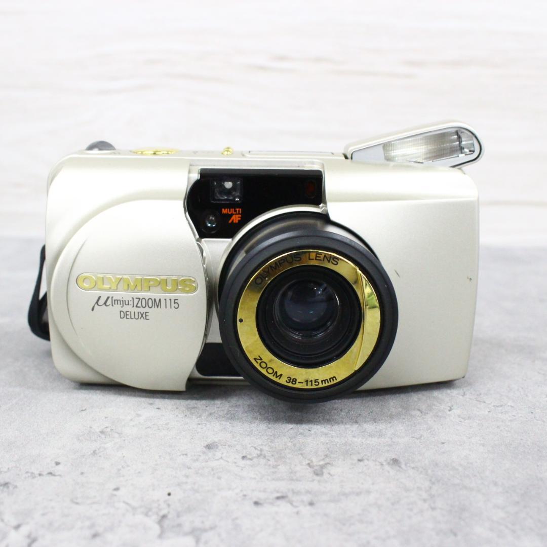 ◇オリンパス μズーム 115デラックス 三脚＆リモコン付き フィルムカメラ