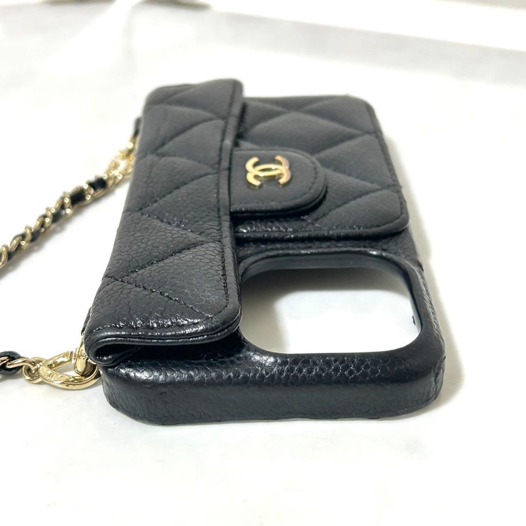 CHANEL シャネル iPhone14Pro ケース チェーンショルダー