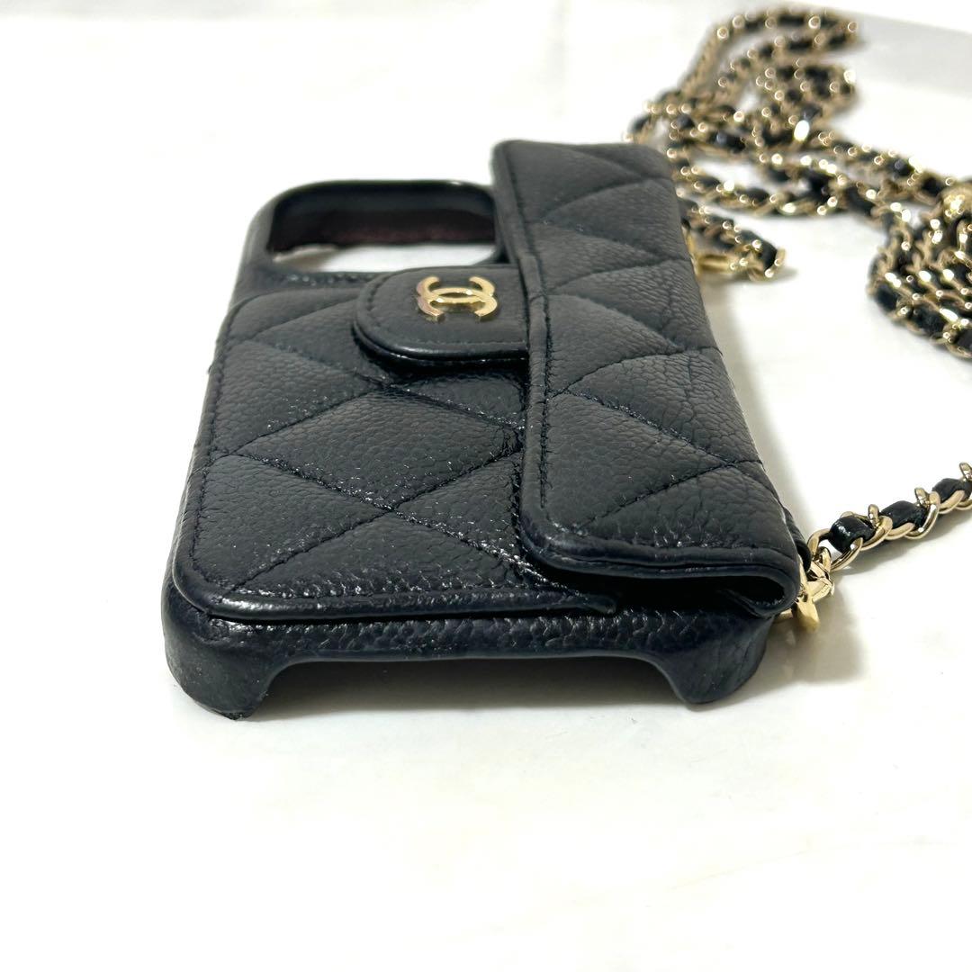 CHANEL シャネル iPhone14Pro ケース チェーンショルダー