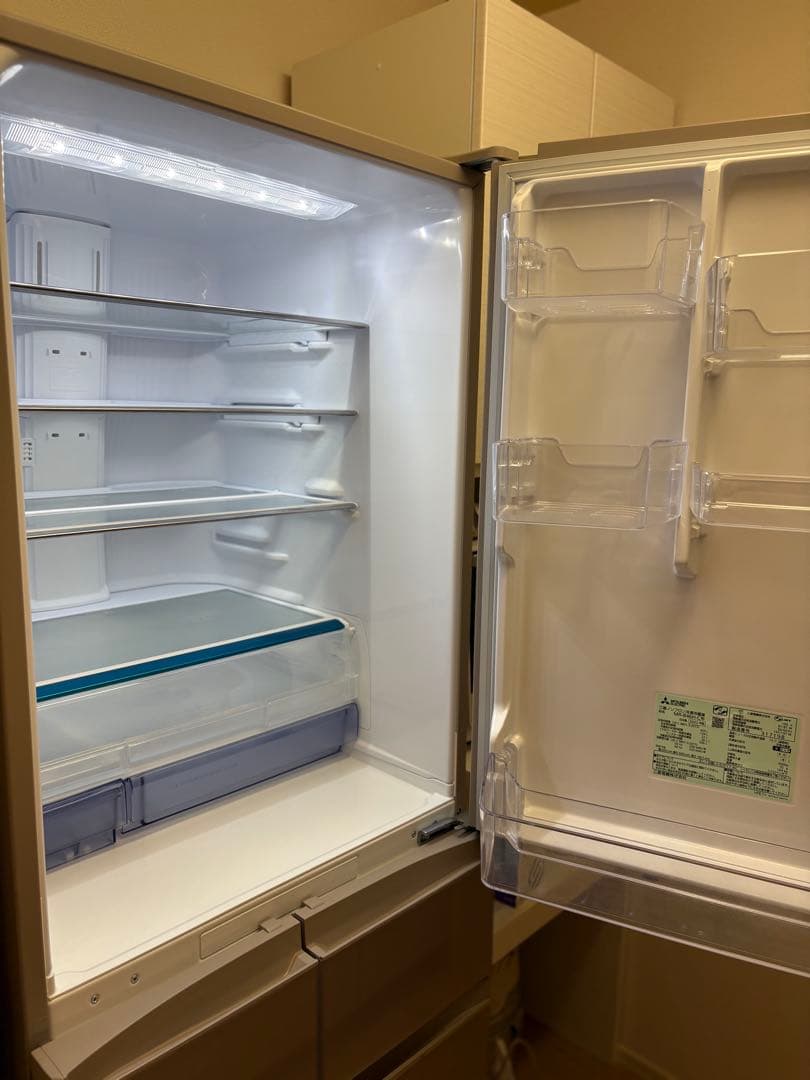 送料込 【美品】2023年 三菱冷蔵庫 MR-B46HL-C グレージュ455L