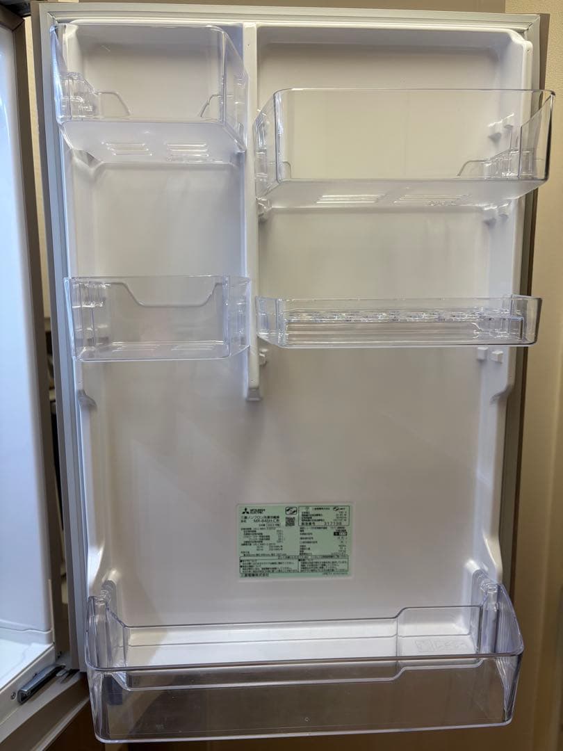 送料込 【美品】2023年 三菱冷蔵庫 MR-B46HL-C グレージュ455L
