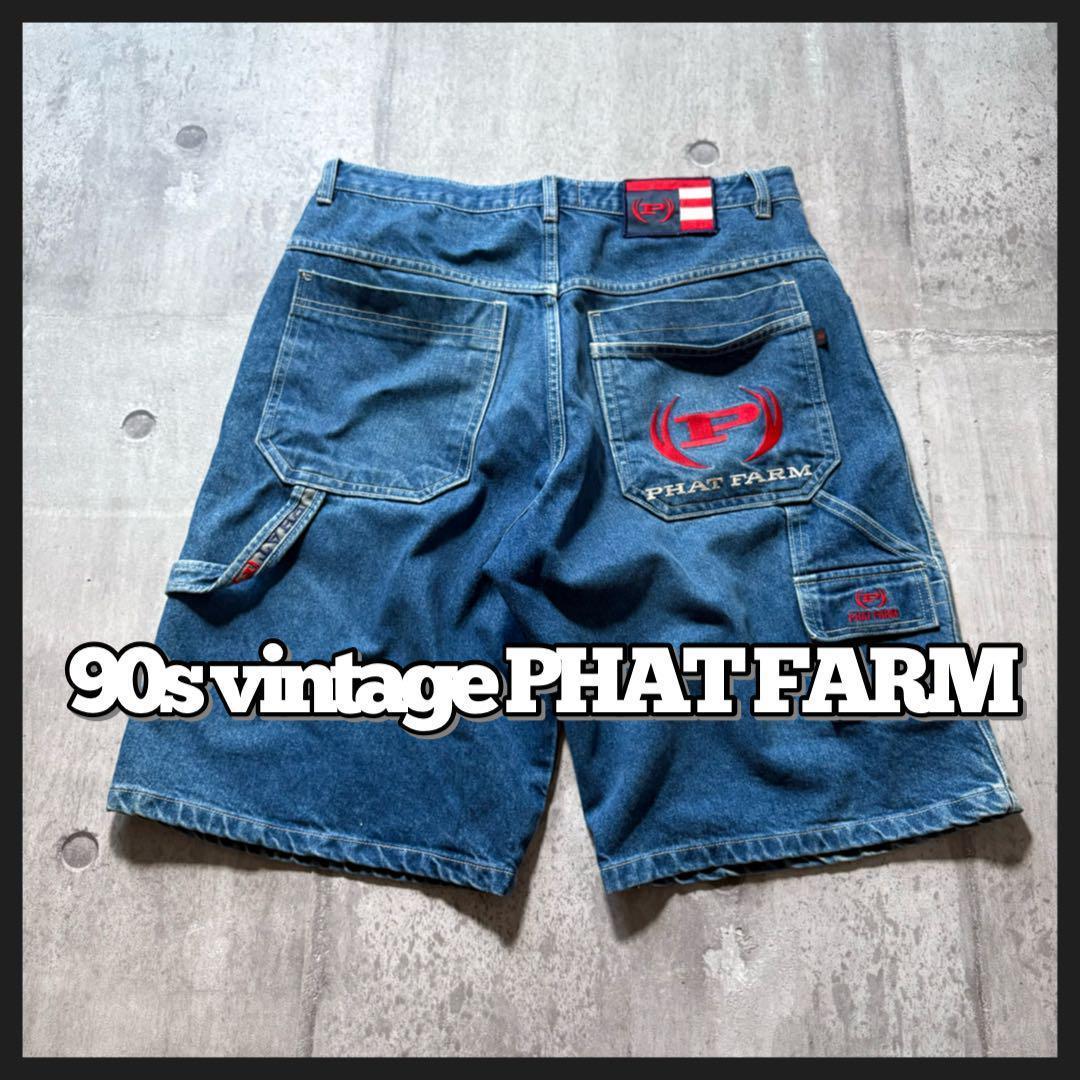 パンツ 90s PHAT FARM painter denim half pants