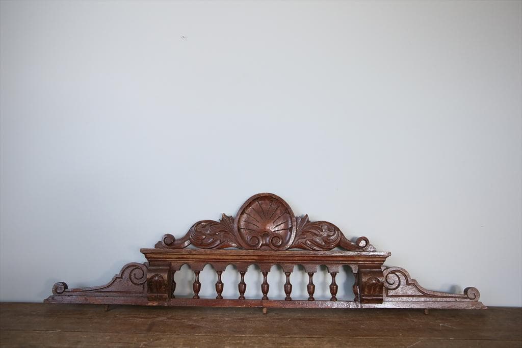 フランスアンティーク木製パーツ/壁飾りウォールアート/彫刻オブジェ(90-141