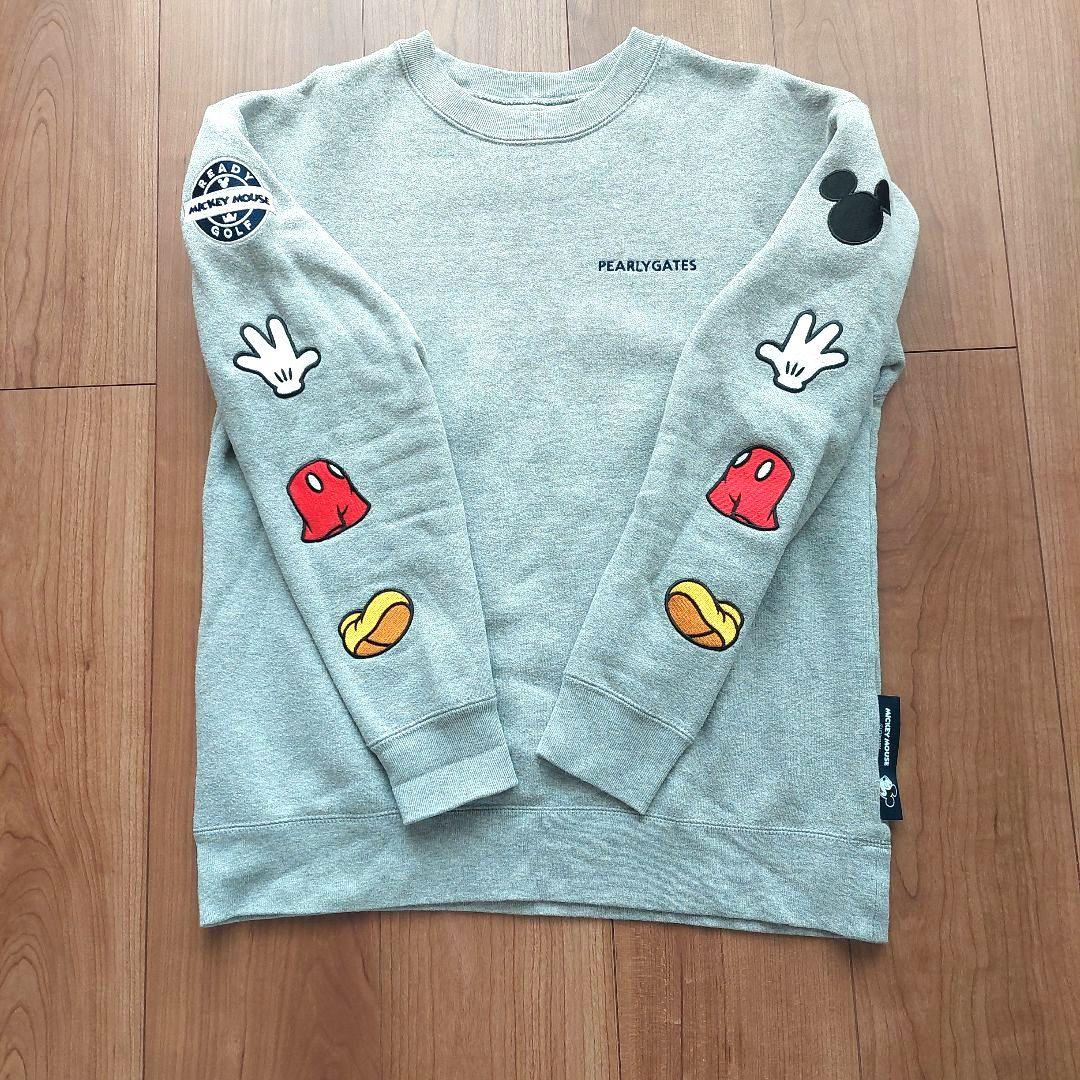 PEARLY GATES ❣️ミッキー 柄 裏起毛トレーナー レディース