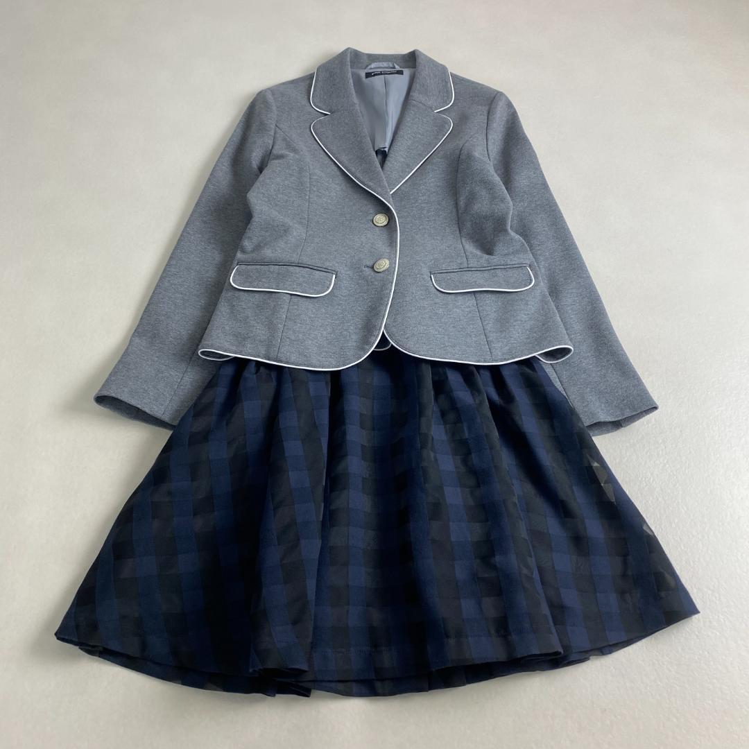 美品　ポンポネットジュニア　スーツ（キッズ）　受験　面接　卒業式　160cm　L