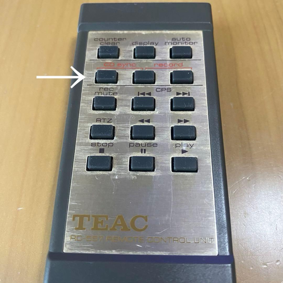 ティアック TEAC カセットデッキ純正リモコン RC-557