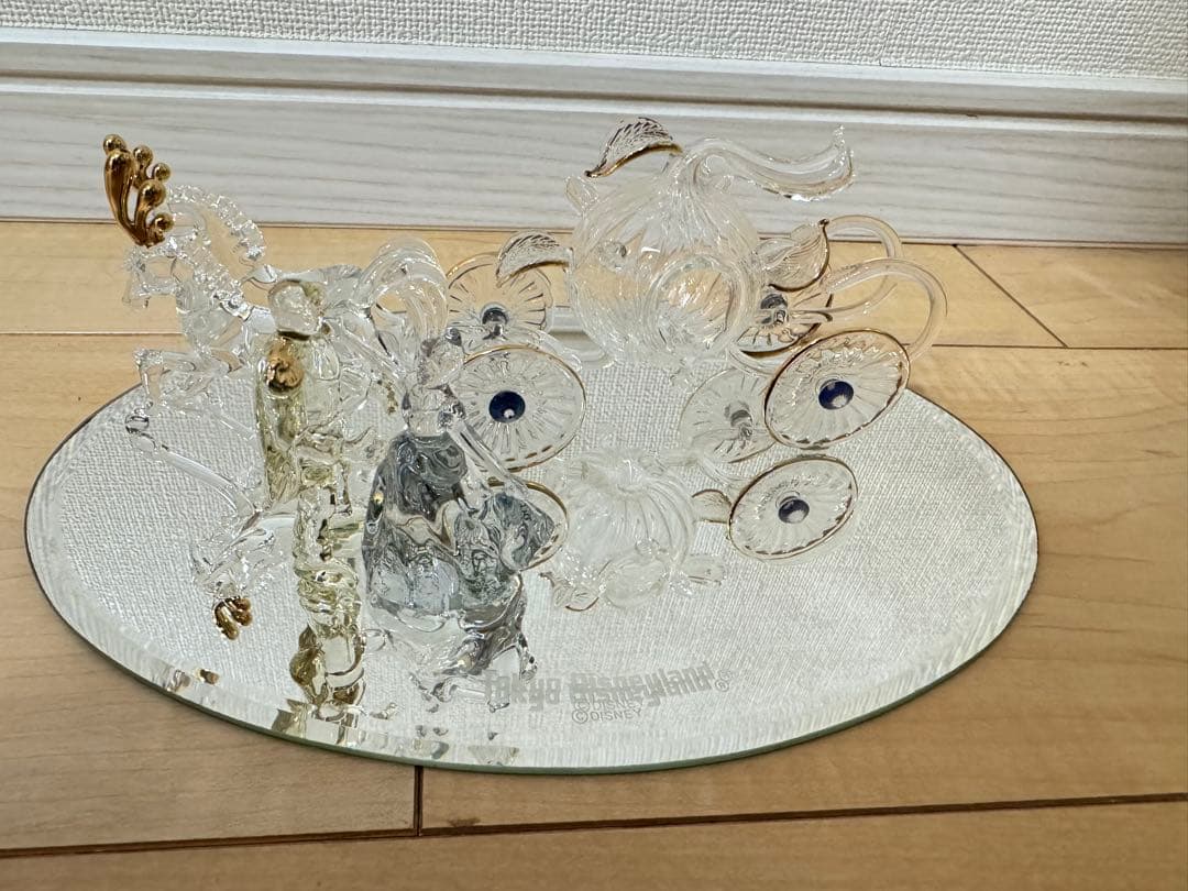 希少 ディズニー カボチャの馬車 シンデレラ ガラス細工 フィギュア