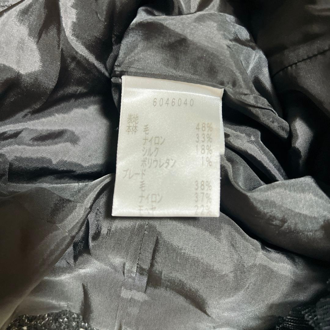 Rene ルネ　ツイード　チェック　ワンピース　ロゴ　チャック　ジップアップ