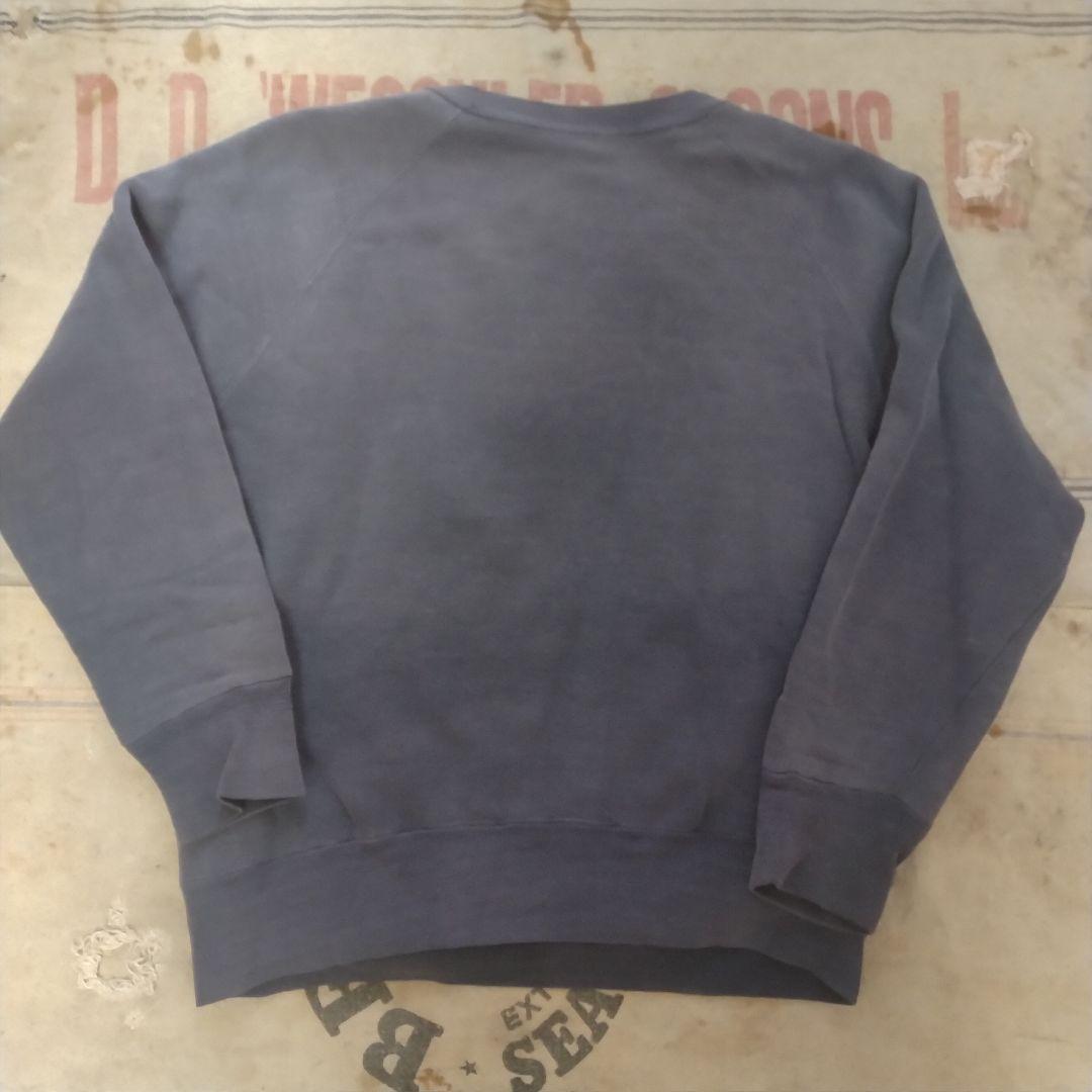 50s 60s VINTAGE スウェット　カレッジ　フェード　ナス紺