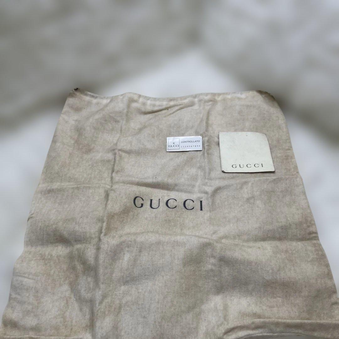 美品 GUCCI バンブー 巾着 2way ワンショルダー ナイロン グッチ