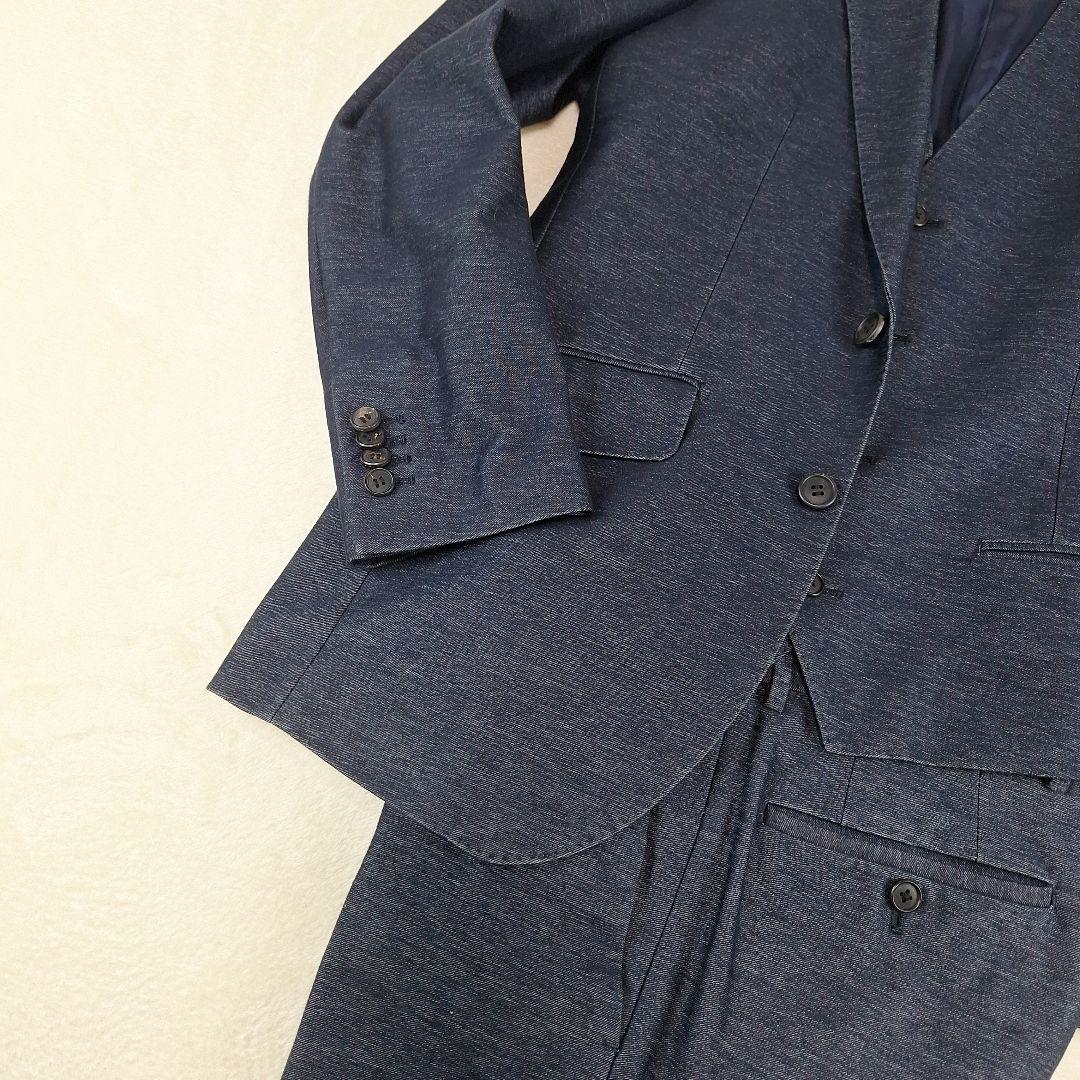 キャサリンハムネット　デニムストレッチ　スーツスリーピース　L　パンツM