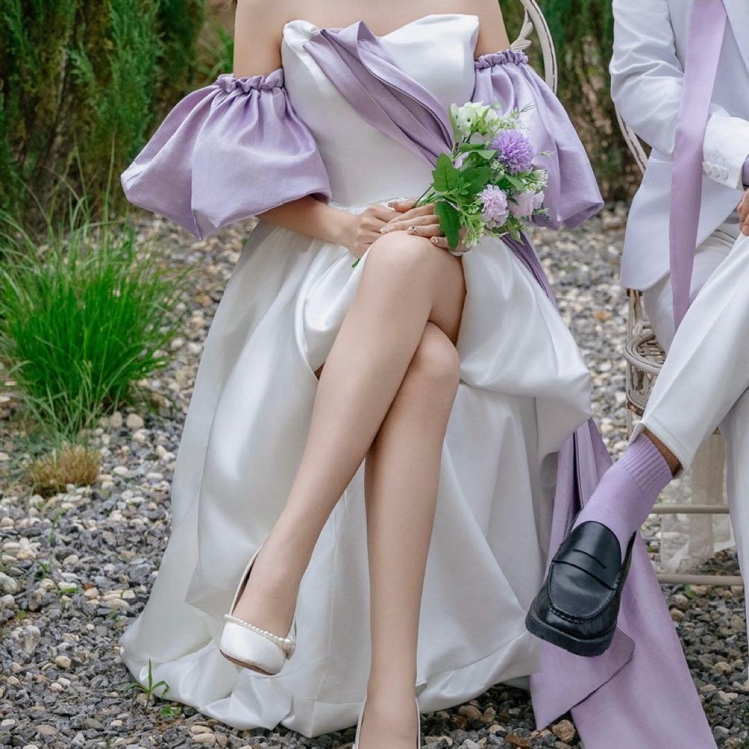 ウェディングドレス ミニ丈