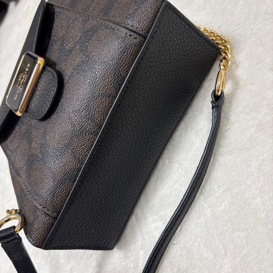 COACH ショルダーバッグ ダークブラウン/ブラック