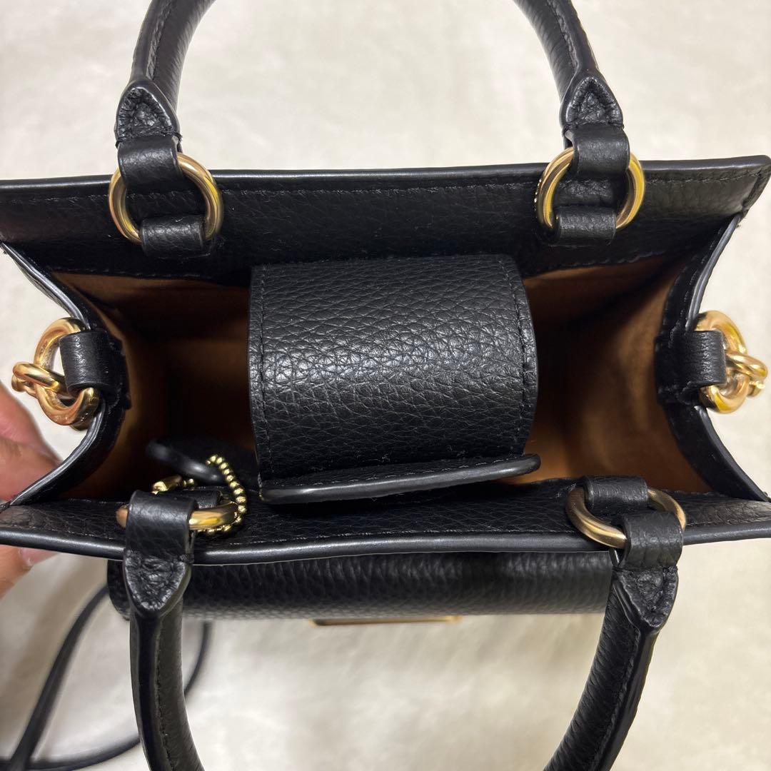 COACH ショルダーバッグ ダークブラウン/ブラック