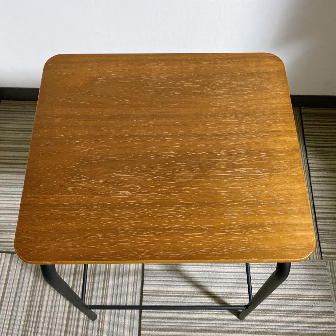 NITORI ウォールナット カウンターチェア ２脚セット サイドテーブル