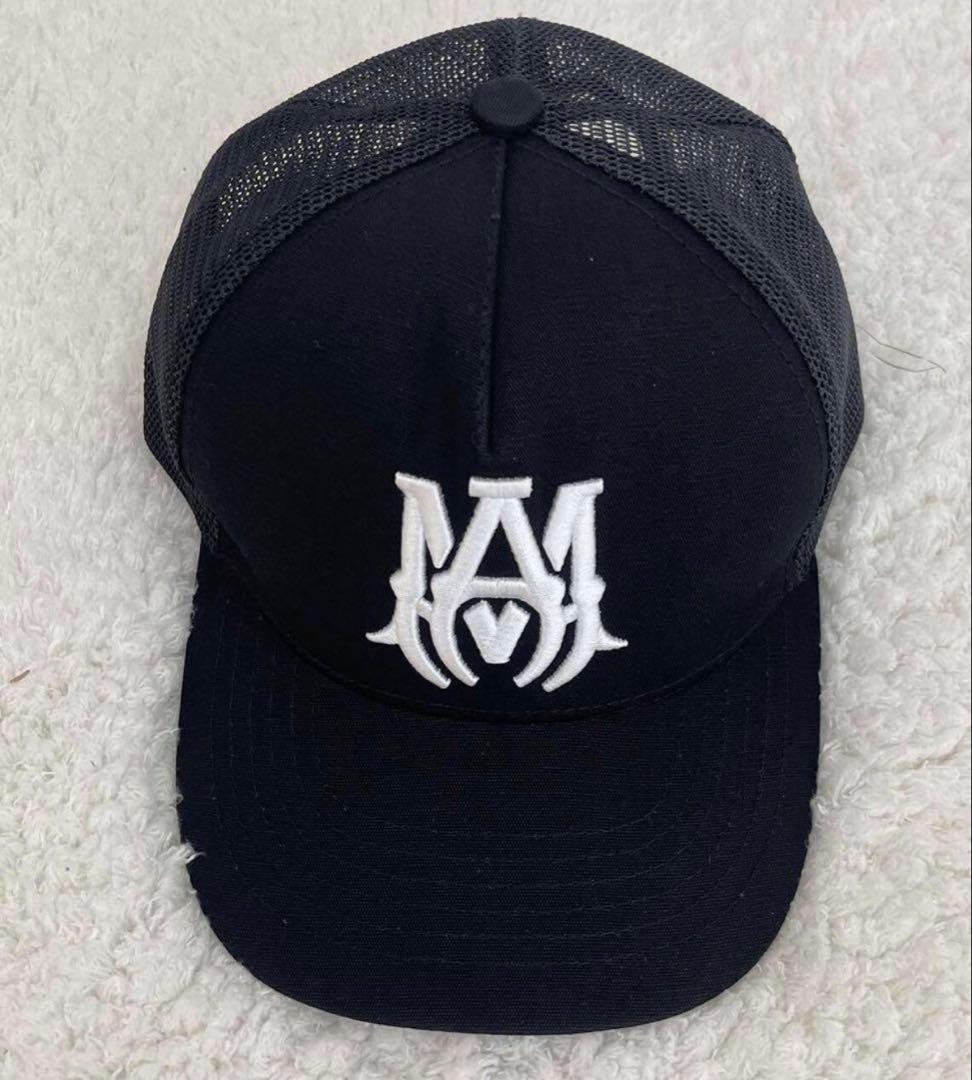 AMIRI 黒 トラッカーハット メッシュ