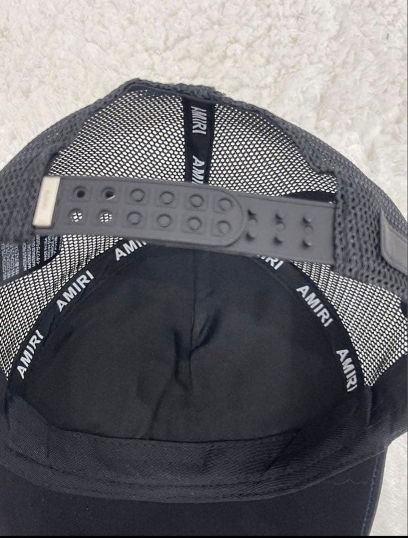 AMIRI 黒 トラッカーハット メッシュ