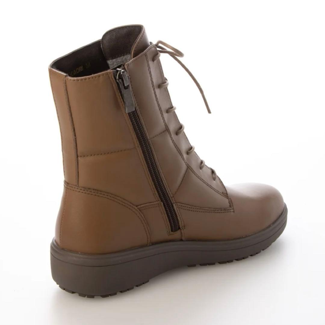 MODE KAORI レースアップブーツ 滑り止め撥水レザー採用 モードカオリ