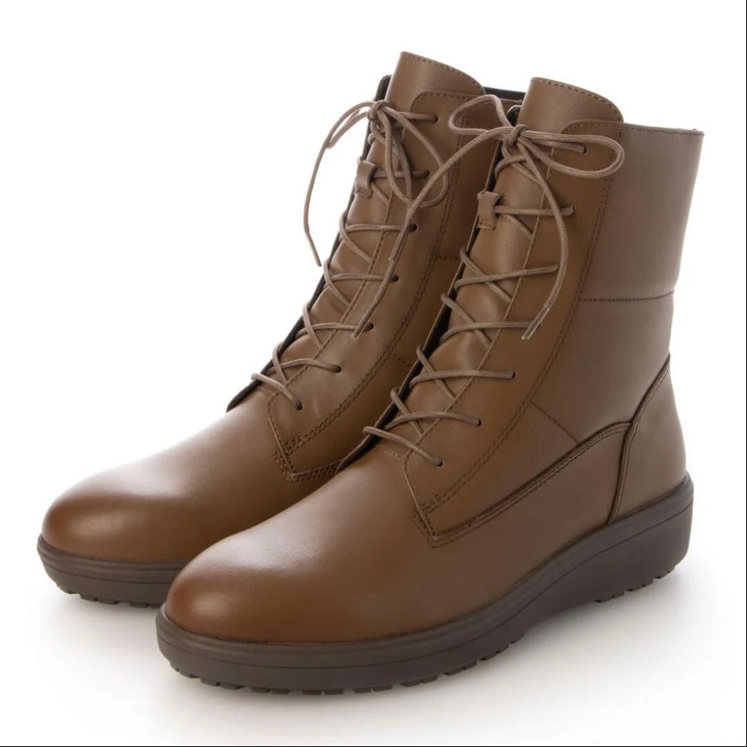 MODE KAORI レースアップブーツ 滑り止め撥水レザー採用 モードカオリ