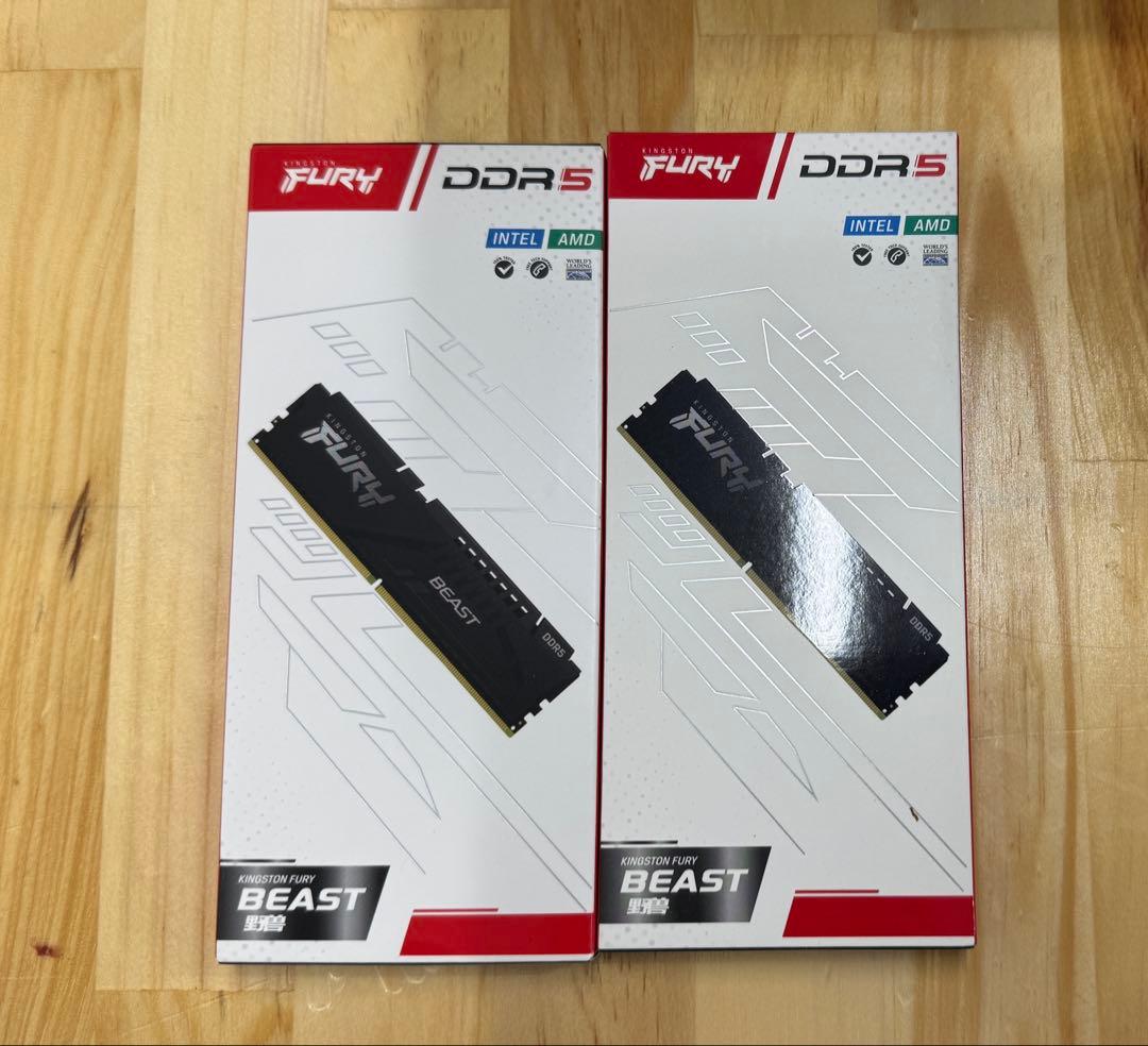 メモリーKingston FURY DDR5 5600Mhz 16Gb 2枚新品