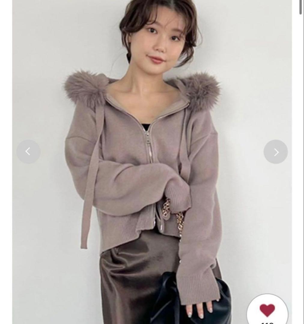 フードファージップニットパーカー　フレイアイディー　FRAY I.D