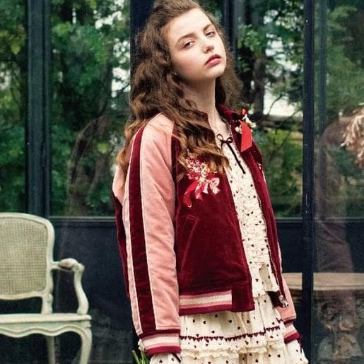 アンジェリークローズ刺繍入りリバーシブルブルゾン★PINKHOUSEピンクハウス