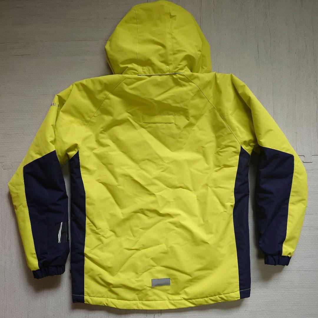 ジュニア用スキーウェアセット　160cm（イエローグリーン×ネイビー）