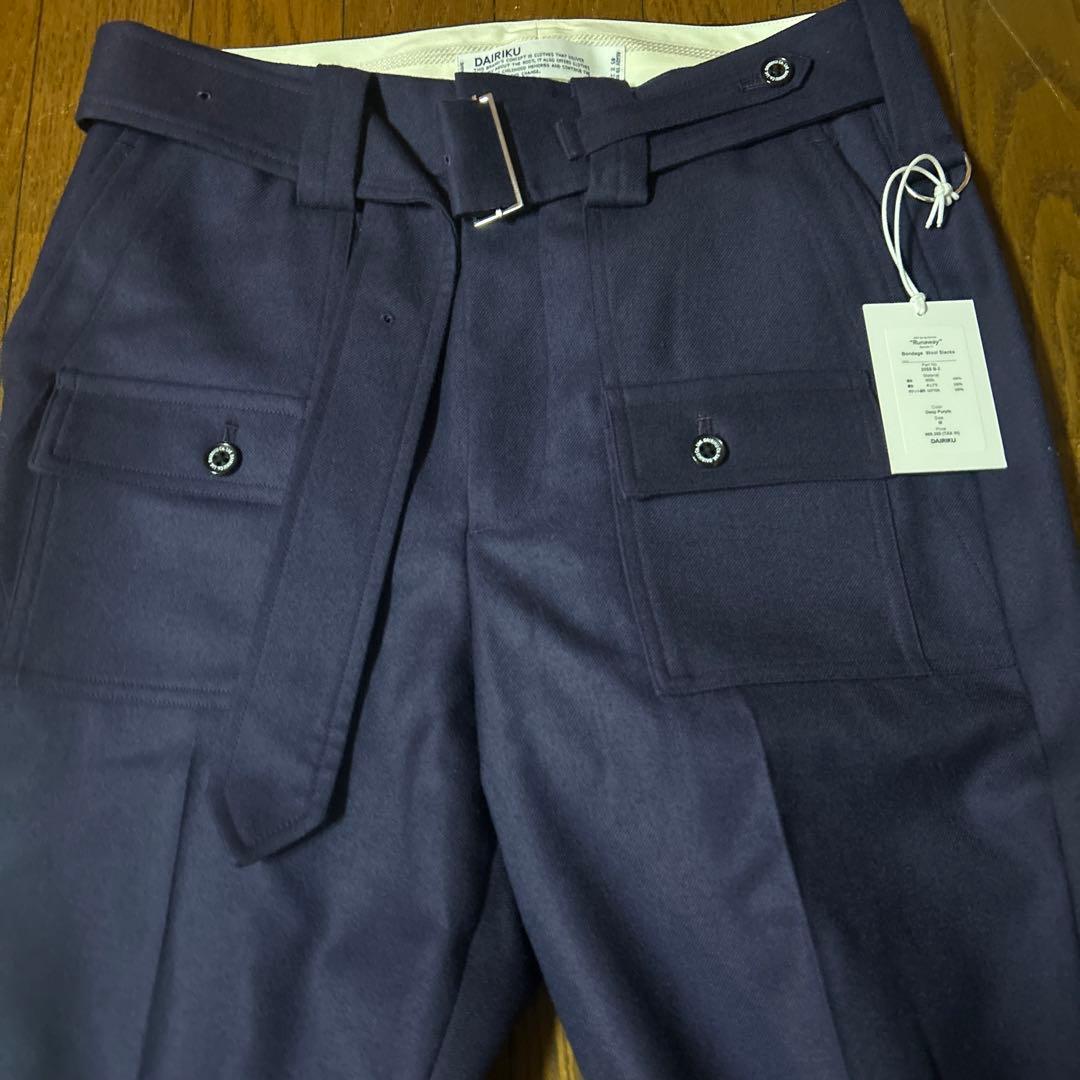 タグ付きDAIRIKUダイリクウールボンデージパンツMパンクセディショナリーズ